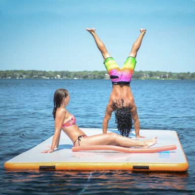 Floating Island platforms are fast becoming the norm for people who want privacy on lakes and in sheltered bays.